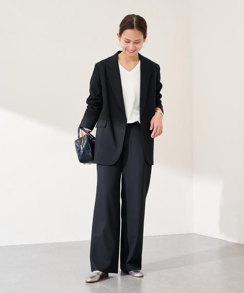 FRAMeWORK（フレームワーク）の「ドビーオックスストレートパンツ（スラックス・レディース・ブラック・36/38/40）」の22枚目の写真