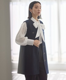 Andemiu | 【セレモニー】ツイードロングジレ636642(ノーカラージャケット)