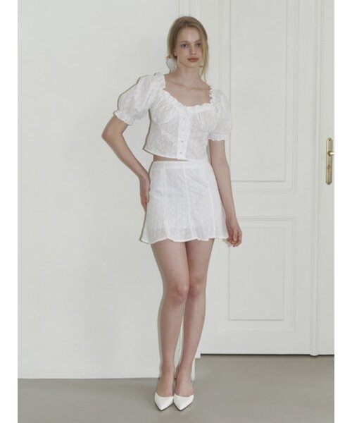 KINDABABY（カインダベイビー）の「love blossom skirt - white（スカート・レディース・ホワイト・FREE）」の2枚目の写真
