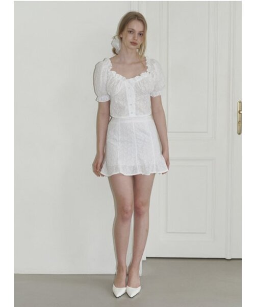KINDABABY（カインダベイビー）の「love blossom skirt - white（スカート・レディース・ホワイト・FREE）」の3枚目の写真