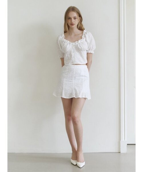 KINDABABY（カインダベイビー）の「love blossom skirt - white（スカート・レディース・ホワイト・FREE）」の5枚目の写真