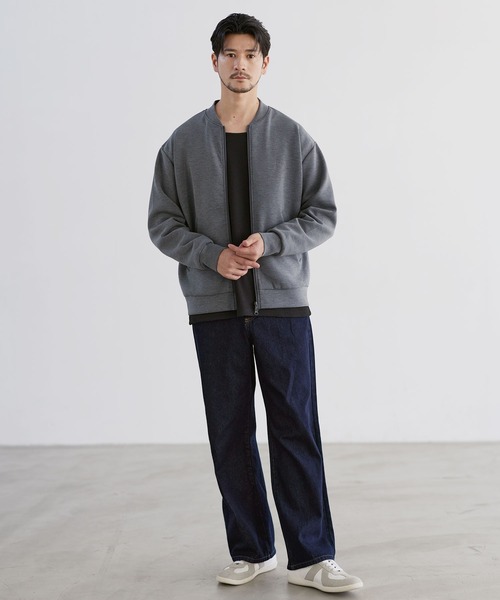 SPU(スプ)の「【防シワ・抗ピリング・ウォッシャブル】ハイポンチMA1ジャケットブルゾン(MA-1・メンズ・グレー/ブラック/チャコール/ネイビー・S/M/L/XL)」の17枚目の写真