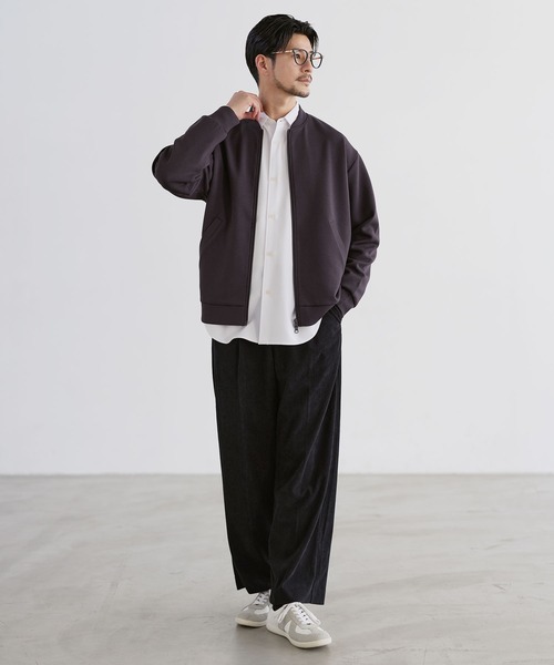 SPU(スプ)の「【防シワ・抗ピリング・ウォッシャブル】ハイポンチMA1ジャケットブルゾン(MA-1・メンズ・グレー/ブラック/チャコール/ネイビー・S/M/L/XL)」の22枚目の写真