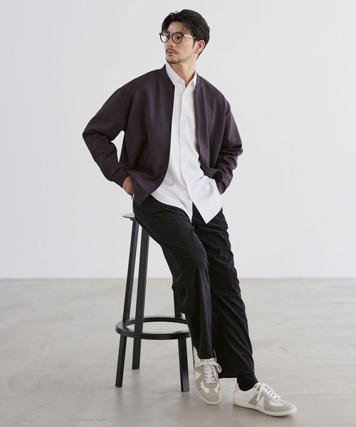 SPU(スプ)の「【防シワ・抗ピリング・ウォッシャブル】ハイポンチMA1ジャケットブルゾン(MA-1・メンズ・グレー/ブラック/チャコール/ネイビー・S/M/L/XL)」の20枚目の写真