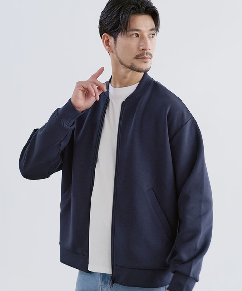 SPU(スプ)の「【防シワ・抗ピリング・ウォッシャブル】ハイポンチMA1ジャケットブルゾン(MA-1・メンズ・グレー/ブラック/チャコール/ネイビー・S/M/L/XL)」の19枚目の写真