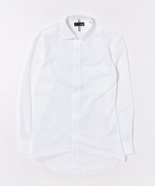 TAKA-Q(タカキュー)の「ワイシャツ メンズ ストレッチ 吸水速乾 ノンアイロン ワイドカラー 長袖 ビジネス ドレス NEWスタンダードフィット(ビジネスシャツ・メンズ・ホワイト・首回り41cm-裄丈82cm/首回り39cm-裄丈84cm/首回り39cm-裄丈80cm/首回り37cm-裄丈80cm/首回り43cm-裄丈86cm/首回り43cm-裄丈82cm/首回り41cm-裄丈86cm/首回り45cm-裄丈86cm)」の6枚目の写真