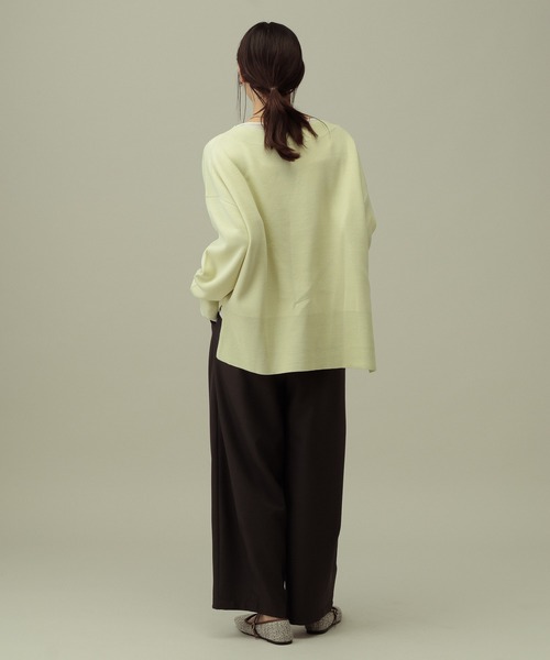 LAKOLE（ラコレ）の「【セレモニー／卒入式にも】＜多機能素材＞パウダリーツイルワイドパンツ / 638594（スラックス・レディース・ネイビー系8/チャコールグレー/グレー・FREE）」の6枚目の写真