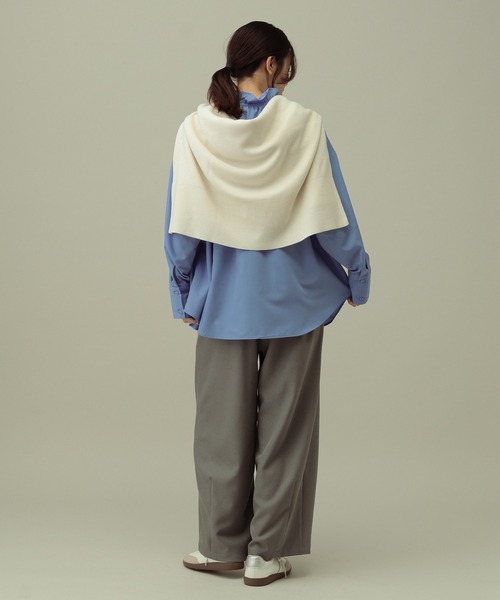 LAKOLE（ラコレ）の「【セレモニー／卒入式にも】＜多機能素材＞パウダリーツイルワイドパンツ / 638594（スラックス・レディース・ネイビー系8/チャコールグレー/グレー・FREE）」の16枚目の写真