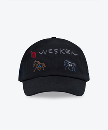 WESKEN（ウェスケン）の「MERRY GO AROUND WASHED BALL CAP (BLACK)（キャップ）」