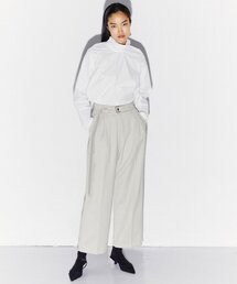 BELT WIDE PANTS IVORY