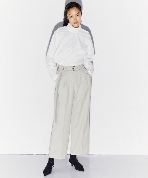 KIMDOH(キムド)の「BELT WIDE PANTS IVORY(スラックス・レディース・その他・FREE)」の1枚目の写真
