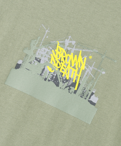 BROWNBREATH（ブラウンブレス）の「グラウンドワーク タグ T シャツ - カーキ（Tシャツ/カットソー・レディース・その他・S/M/L/XL）」の4枚目の写真