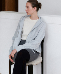 ATMORE（アットモア）の「ノア ウールケーブルジップアップカーディガン (ペールミント)（カーディガン/ボレロ）」