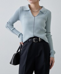 Lui's | 配色ステッチスキッパーリブニットトップス(ニット/セーター)