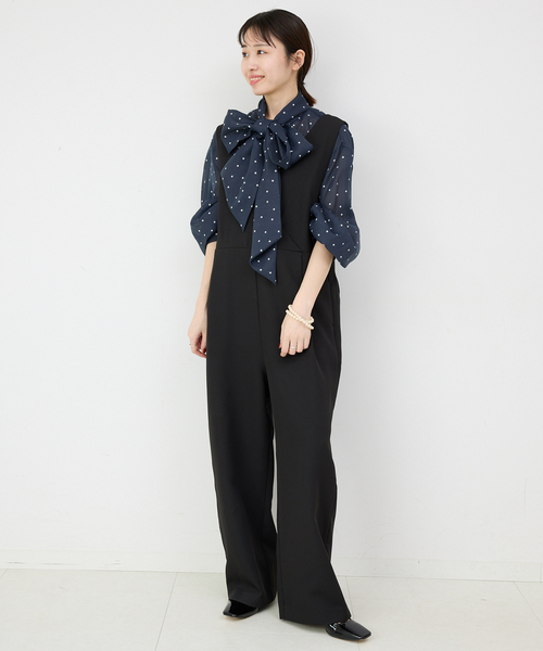 SLOBE IENA（スローブイエナ）の「《WEB限定/追加》ボウタイブラウス（シャツ/ブラウス・レディース・ホワイト系その他/ネイビー・FREE）」の11枚目の写真