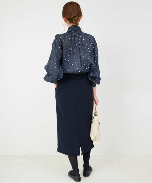 SLOBE IENA（スローブイエナ）の「《WEB限定/追加》ボウタイブラウス（シャツ/ブラウス・レディース・ホワイト系その他/ネイビー・FREE）」の20枚目の写真