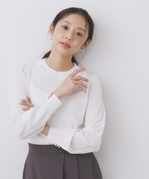 index（インデックス）の「柄編みスリーブハイネックニット【洗濯機OK】（ニット/セーター）」