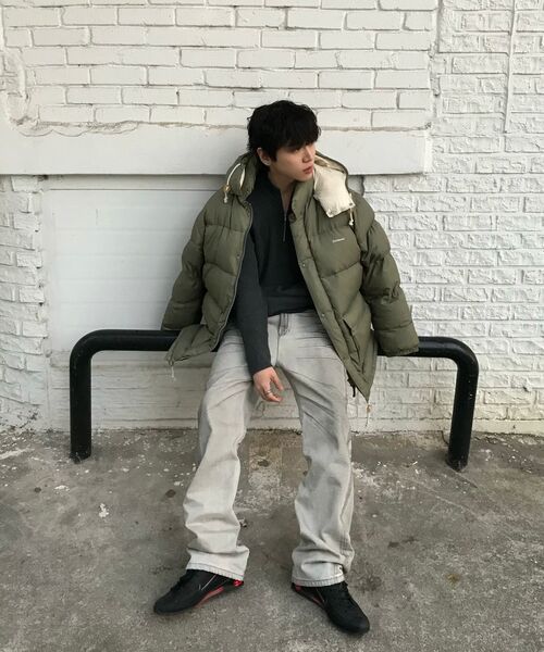 NOIRER（ノイア）の「リブドジップアップニット（ダークグレー）（ニット/セーター・メンズ・その他・48/50/52）」の10枚目の写真