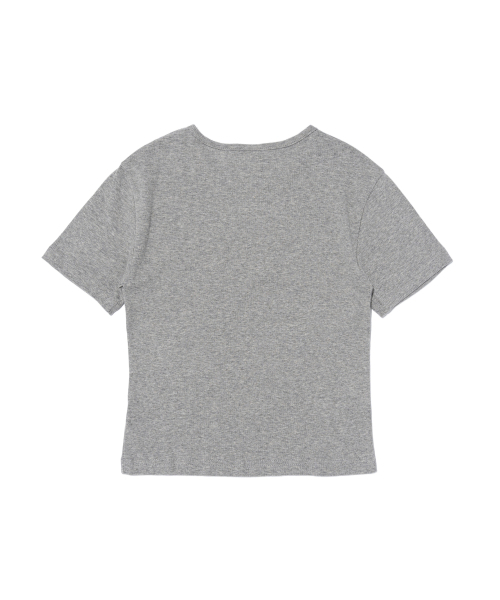 CARGOBROS FOR WOMAN(カーゴブロスフォーウィメン)の「ヴィンテージチェックハートショート半袖Tシャツ(グレー)(Tシャツ/カットソー・レディース・その他・FREE)」の2枚目の写真