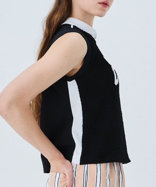 archivio(アルチビオ)の「<LADIES>前後異素材ノースリロゴプルオーバー(タンクトップ・レディース・ホワイト/ブラウン/ブラック・L/M/S)」の15枚目の写真