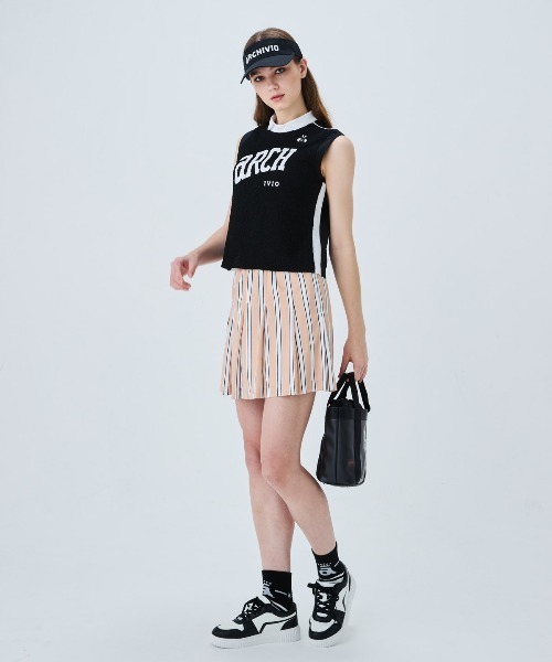 archivio(アルチビオ)の「<LADIES>前後異素材ノースリロゴプルオーバー(タンクトップ・レディース・ホワイト/ブラウン/ブラック・L/M/S)」の16枚目の写真