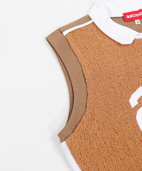 archivio(アルチビオ)の「<LADIES>前後異素材ノースリロゴプルオーバー(タンクトップ・レディース・ホワイト/ブラウン/ブラック・L/M/S)」の22枚目の写真