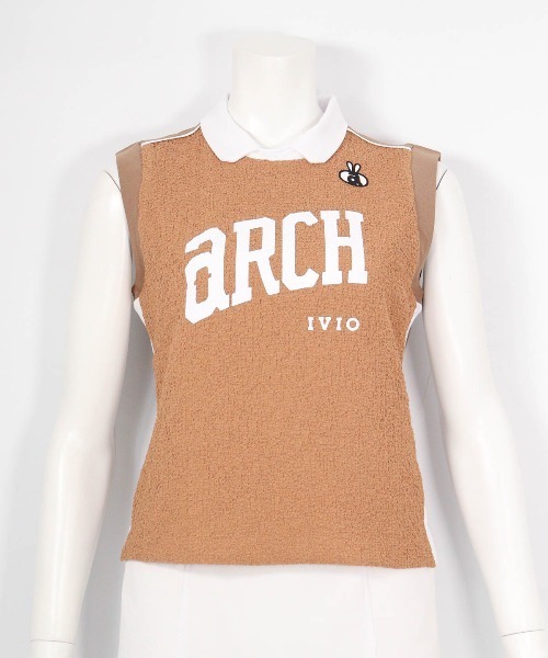 archivio(アルチビオ)の「<LADIES>前後異素材ノースリロゴプルオーバー(タンクトップ・レディース・ホワイト/ブラウン/ブラック・L/M/S)」の6枚目の写真