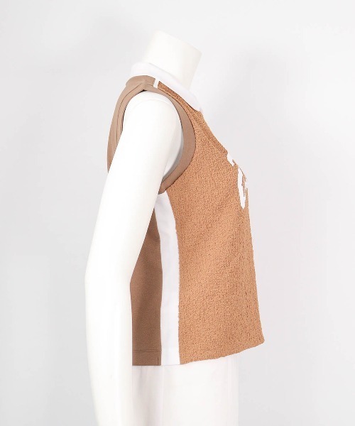 archivio(アルチビオ)の「<LADIES>前後異素材ノースリロゴプルオーバー(タンクトップ・レディース・ホワイト/ブラウン/ブラック・L/M/S)」の9枚目の写真