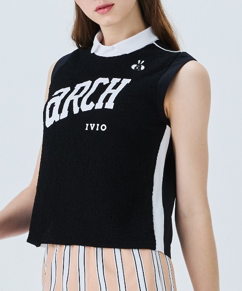 archivio(アルチビオ)の「<LADIES>前後異素材ノースリロゴプルオーバー(タンクトップ・レディース・ホワイト/ブラウン/ブラック・L/M/S)」の12枚目の写真