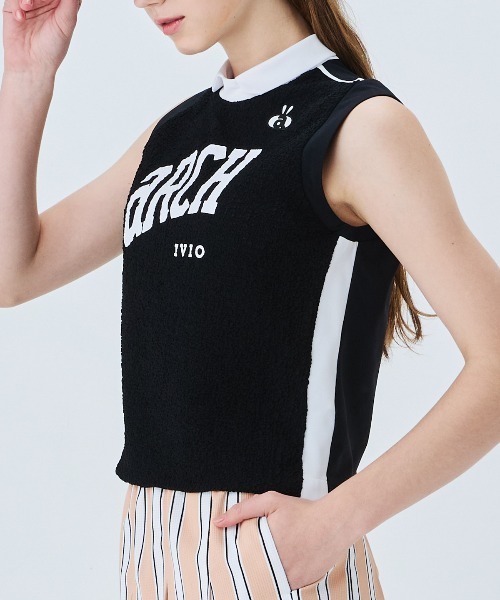 archivio(アルチビオ)の「<LADIES>前後異素材ノースリロゴプルオーバー(タンクトップ・レディース・ホワイト/ブラウン/ブラック・L/M/S)」の13枚目の写真