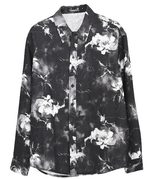 CavariA（キャバリア）の「『CavariA/キャバリア』プリントレギュラーシャツ（シャツ/ブラウス・メンズ・ブラック系3/ブラック系1/ホワイト系2/ホワイト系3/ブラック系2/ホワイト系1・L/XL/M）」の16枚目の写真