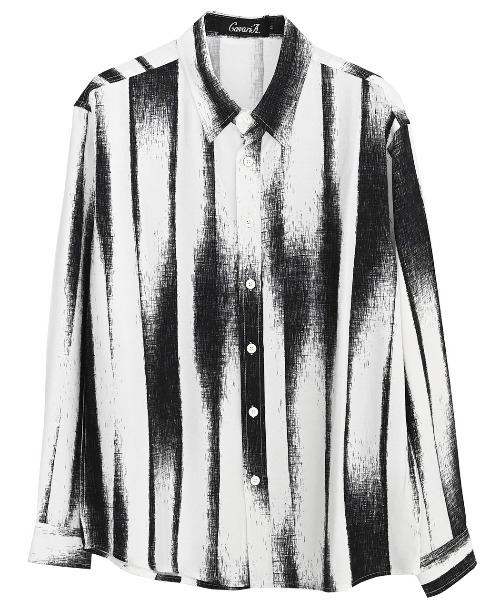 CavariA（キャバリア）の「『CavariA/キャバリア』プリントレギュラーシャツ（シャツ/ブラウス・メンズ・ブラック系3/ブラック系1/ホワイト系2/ホワイト系3/ブラック系2/ホワイト系1・L/XL/M）」の15枚目の写真