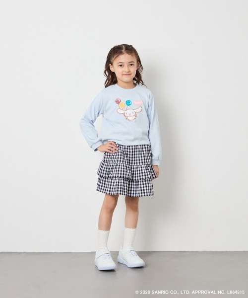 a.v.v（アーヴェヴェ）の「【数量限定】[110-140][シナモロール＆ポチャッコ]スパンコールTシャツ（Tシャツ/カットソー・キッズ・グリーン/ライトブルー・140/130/120/110）」の8枚目の写真