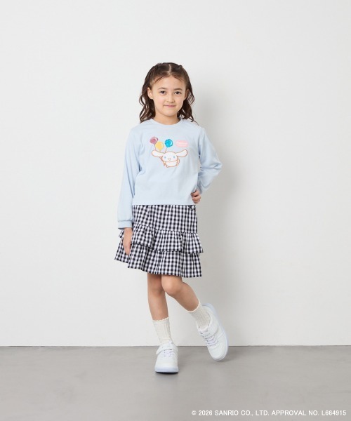 a.v.v（アーヴェヴェ）の「【数量限定】[110-140][シナモロール＆ポチャッコ]スパンコールTシャツ（Tシャツ/カットソー・キッズ・グリーン/ライトブルー・140/130/120/110）」の9枚目の写真