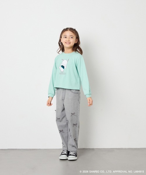 a.v.v（アーヴェヴェ）の「【数量限定】[110-140][シナモロール＆ポチャッコ]スパンコールTシャツ（Tシャツ/カットソー・キッズ・グリーン/ライトブルー・140/130/120/110）」の15枚目の写真