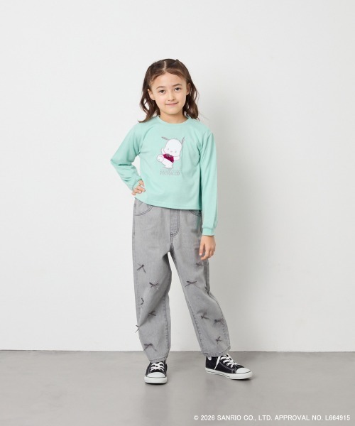 a.v.v（アーヴェヴェ）の「【数量限定】[110-140][シナモロール＆ポチャッコ]スパンコールTシャツ（Tシャツ/カットソー・キッズ・グリーン/ライトブルー・140/130/120/110）」の17枚目の写真