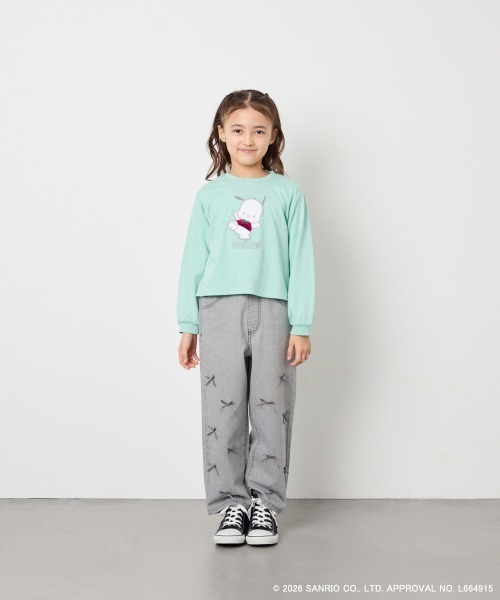 a.v.v（アーヴェヴェ）の「【数量限定】[110-140][シナモロール＆ポチャッコ]スパンコールTシャツ（Tシャツ/カットソー・キッズ・グリーン/ライトブルー・140/130/120/110）」の18枚目の写真