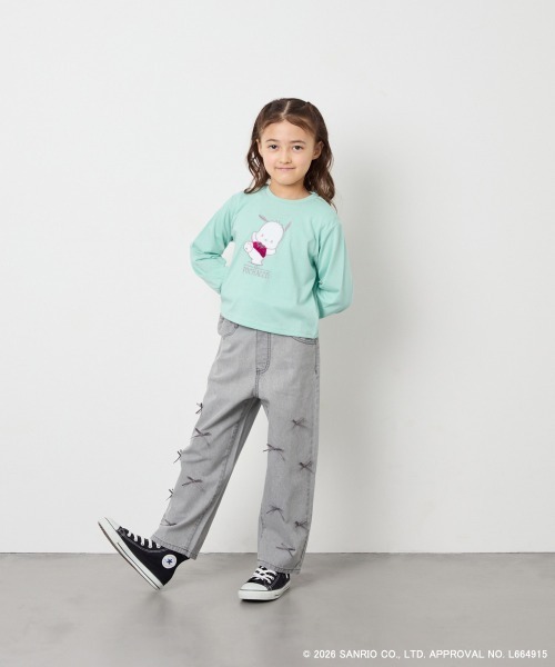 a.v.v（アーヴェヴェ）の「【数量限定】[110-140][シナモロール＆ポチャッコ]スパンコールTシャツ（Tシャツ/カットソー・キッズ・グリーン/ライトブルー・140/130/120/110）」の19枚目の写真