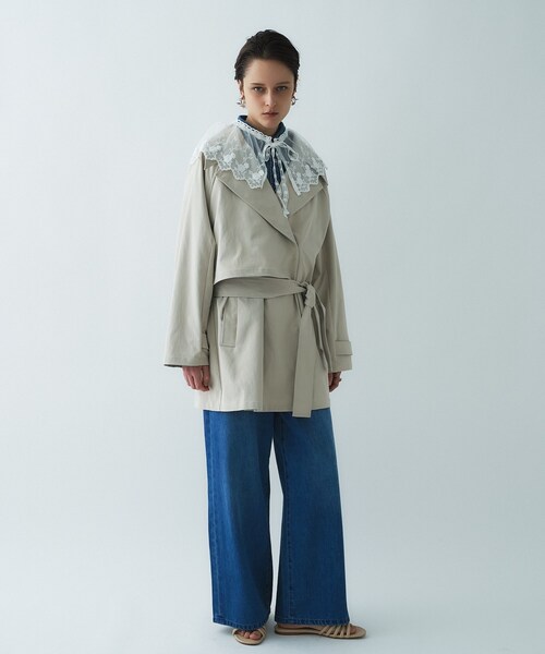 cloenc(クロエンス)の「ショートトレンチコート(トレンチコート・レディース・ライトベージュ/キャメル・02/01)」の10枚目の写真