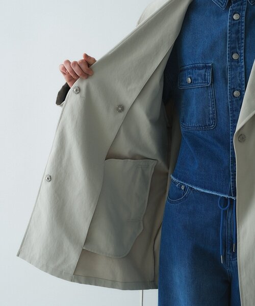 cloenc(クロエンス)の「ショートトレンチコート(トレンチコート・レディース・ライトベージュ/キャメル・02/01)」の21枚目の写真