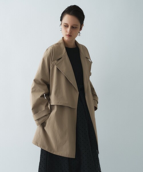 cloenc(クロエンス)の「ショートトレンチコート(トレンチコート・レディース・ライトベージュ/キャメル・02/01)」の5枚目の写真