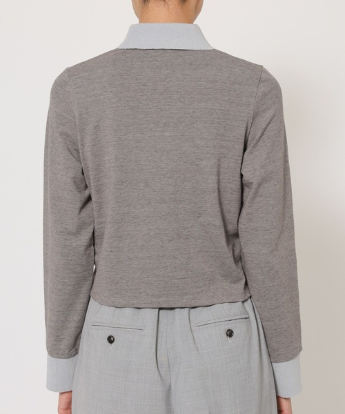 BABYLONE（バビロン）の「【PROTAGONISTA】＜別注＞ポロカットソー（ポロシャツ・レディース・グレー/ブラウン・フリー）」の7枚目の写真