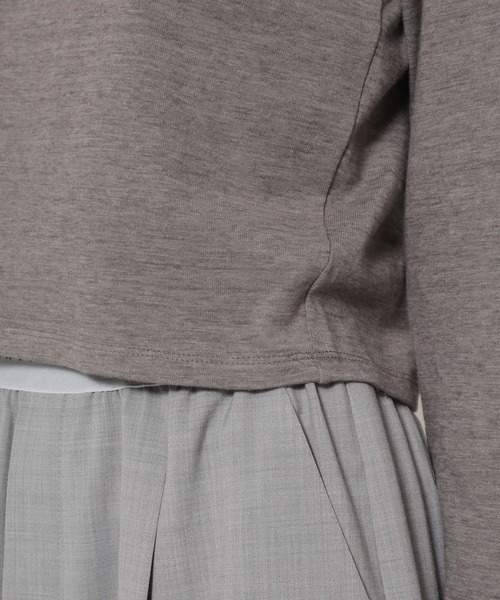 BABYLONE（バビロン）の「【PROTAGONISTA】＜別注＞ポロカットソー（ポロシャツ・レディース・グレー/ブラウン・フリー）」の14枚目の写真