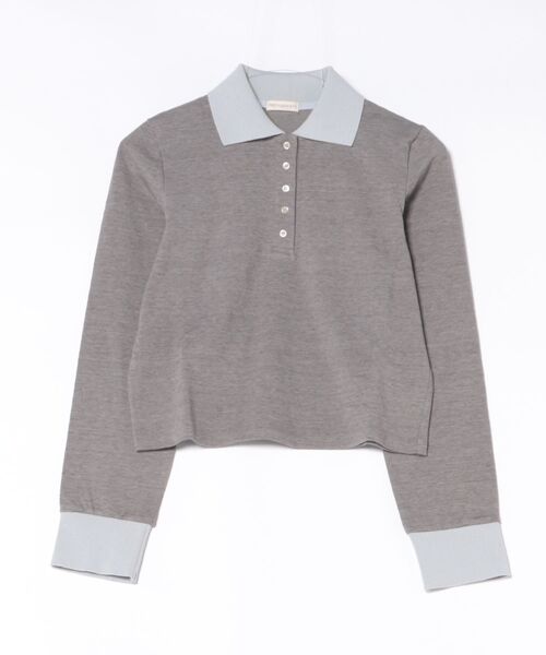 BABYLONE（バビロン）の「【PROTAGONISTA】＜別注＞ポロカットソー（ポロシャツ・レディース・グレー/ブラウン・フリー）」の18枚目の写真