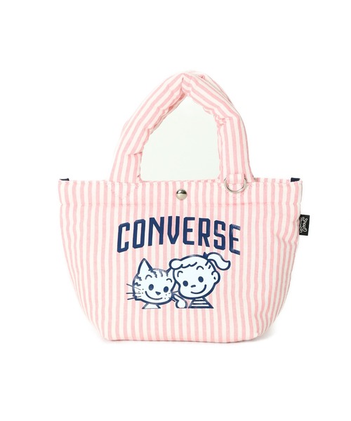 CONVERSE(コンバース)の「【CONVERSE】OG STRIPE PUFFING LUNCH TOTE /オサムグッズコラボ ストライプ ランチトートバッグ(トートバッグ・メンズ・グリーン/ピンク/イエロー/サックスブルー・FREE)」の4枚目の写真