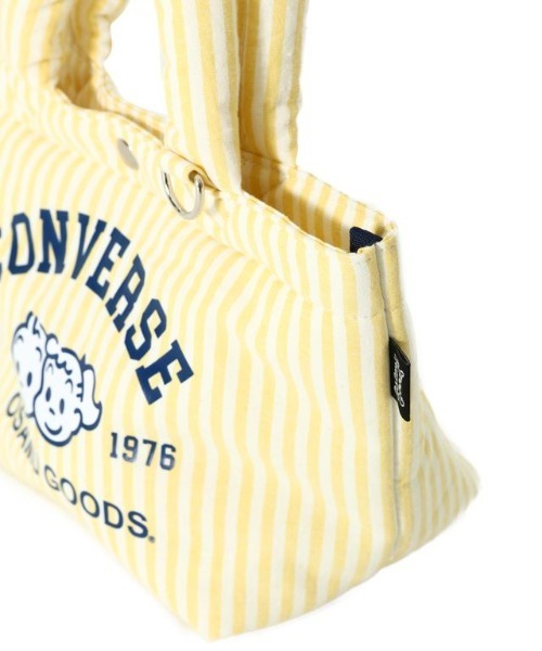 CONVERSE(コンバース)の「【CONVERSE】OG STRIPE PUFFING LUNCH TOTE /オサムグッズコラボ ストライプ ランチトートバッグ(トートバッグ・メンズ・グリーン/ピンク/イエロー/サックスブルー・FREE)」の10枚目の写真