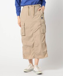 BROOKLYN OVERALL（ブルックリンオーバーオール）の「【BROOKLYN OVERALL】ナイロンギャザー　カーゴスカート（スカート）」