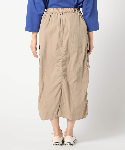 Grand PARK(グランドパーク)の「【BROOKLYN OVERALL】ナイロンギャザー カーゴスカート(スカート・レディース・カーキ/ネイビー/ベージュ・FREE)」の10枚目の写真