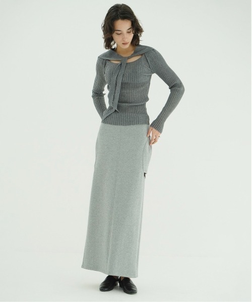 CLANE（クラネ）の「CIRCLE CUT SWEAT SKIRT（スカート・レディース・グレー・1/0/2）」の3枚目の写真