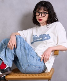 A.D.C.L. | アップリケ刺繍ロゴ オーバーサイズ半袖Tシャツ(Tシャツ/カットソー)